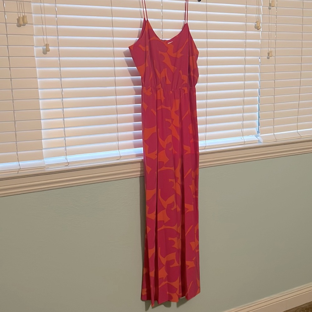 Bar III hot pink and orange jumpsuit